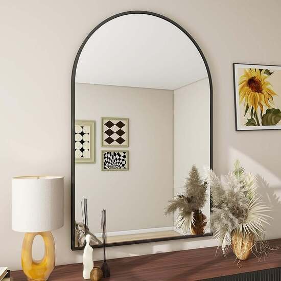 BEAUTYPEAK 24x36 Arch Bathroom Wall Mirror