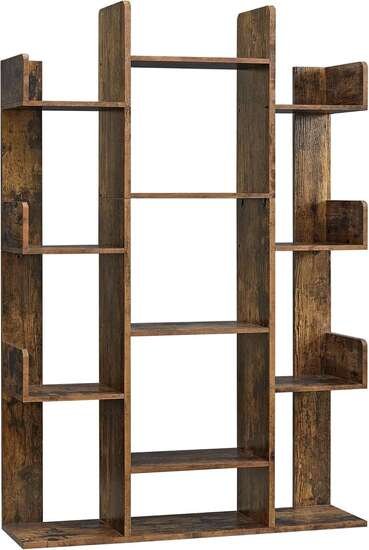 Bookshelf Room Dividers with 13 Storage Shelves