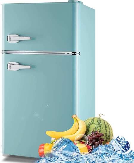 Retro Mini Fridge with Handle