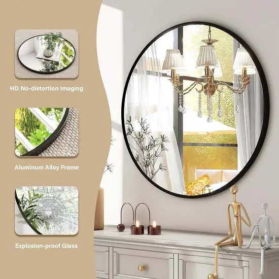 Modern Farmhouse Master Bath Statement Mirrors