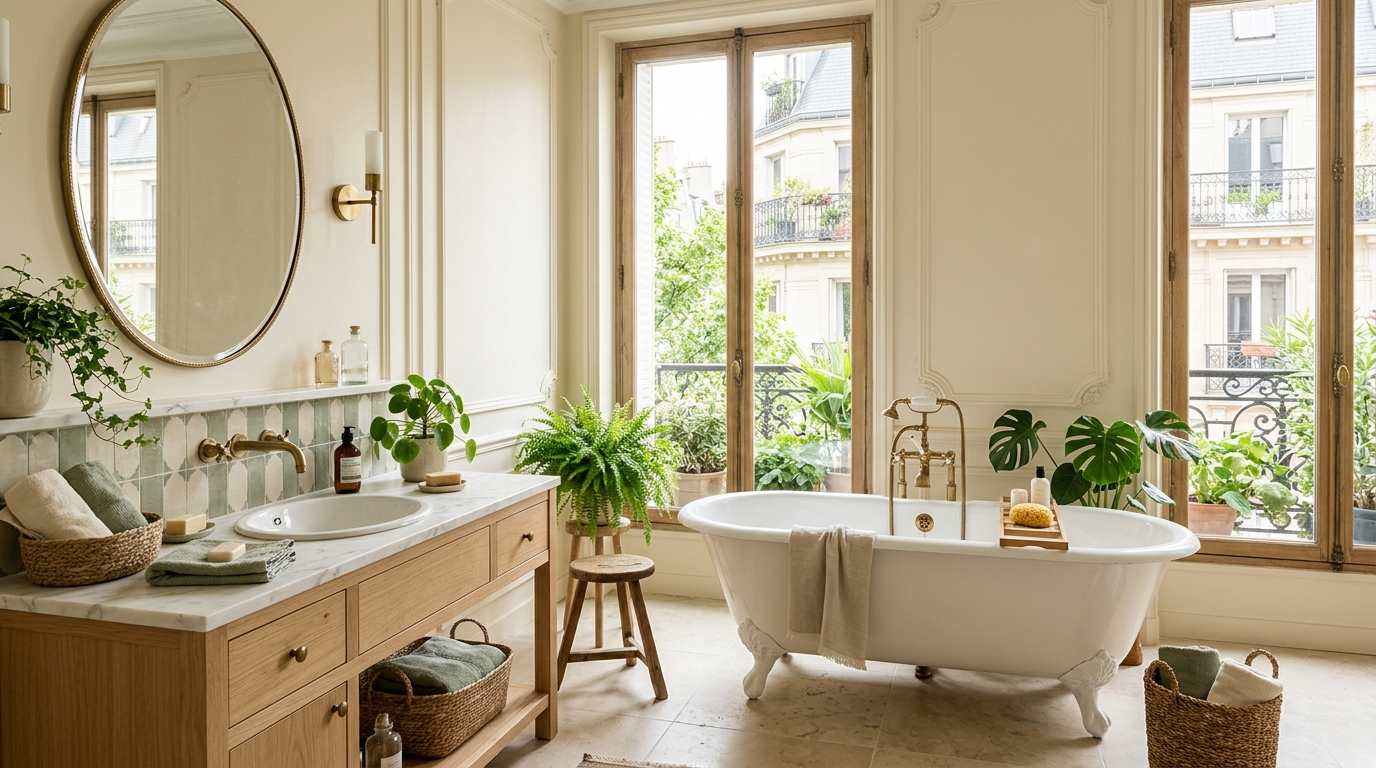 Parisian Nature Bathroom Design Ideas