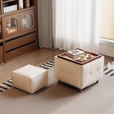 Square Ottoman with Storage Set of 2